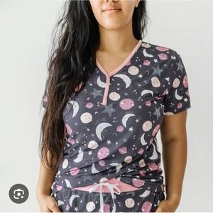 Pink to the moon little sleepies pajama shirt short sleeve size 3XL